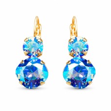 Auskari „Žilbinošais Mirdzums VI (Light Sapphire Shimmer)“ ar Swarovski® kristāliem