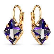 Auskari „Kristāla Rombs III (Bermuda Blue)“ ar Swarovski® kristāliem