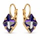 Auskari „Kristāla Rombs III (Bermuda Blue)“ ar Swarovski® kristāliem