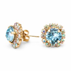 Auskari „Krāšņums III (Aquamarine Blue)“ ar Swarovski® kristāliem