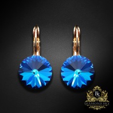 Auskari "Klaris II (Bermuda Blue)" ar Swarovski™ kristāliem