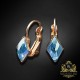 Auskari "Kristāla Rombs IV (Aquamarine Blue)" ar Swarovski™ kristāliem