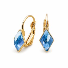 Auskari „Kristāla Rombs IV (Aquamarine Blue)“ ar Swarovski® kristāliem