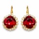 Auskari „Žilbinošais Mirdzums III (Scarlet)“ ar Swarovski® kristāliem
