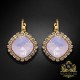 Auskari "Apžilbinošs Mirdzums III (Rose Water Opal)" ar Swarovski™ kristāliem