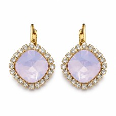 Auskari „Žilbinošais Mirdzums III (Rose Water Opal)“ ar Swarovski® kristāliem