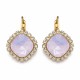 Auskari „Žilbinošais Mirdzums III (Rose Water Opal)“ ar Swarovski® kristāliem