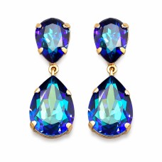 Auskari „Kristāla Lāse III (Bermuda Blue)“ ar Swarovski™ kristāliem