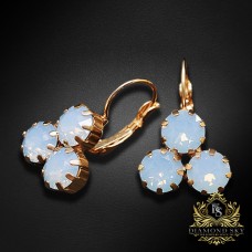 Auskari "Kristāla Lēdija II (Air Blue Opal)" ar Swarovski™ kristāliem