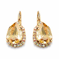 Earrings “Celestial Drop III (Golden Shadow)” created with Crystals by Swarovski®