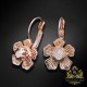 Auskari "Ziedu Krāšņums (Rose Gold)" ar Swarovski™ kristāliem