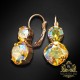 Auskari "Apžilbinošs Mirdzums VI (Light Topaz Shimmer)" ar Swarovski™ kristāliem