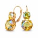 Auskari „Žilbinošais Mirdzums VI (Light Topaz Shimmer)“ ar Swarovski® kristāliem