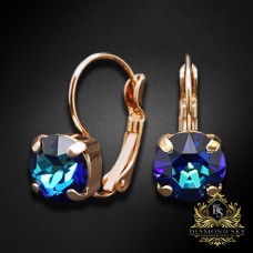 Auskari "Krāšņums II (Bermuda Blue)" ar Swarovski™ kristāliem