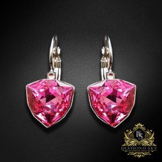 Auskari "Bermudu Trīsstūris (Rose)" ar Swarovski™ kristāliem