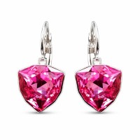 Auskarai „Bermuda Triangle (Rose)“ su Swarovski® kristalais