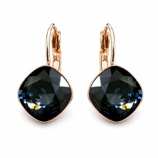 Earrings “Glare IV (Graphite)” created with Crystals by Swarovski®