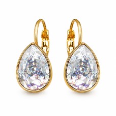 Auskari „Kristāla Piliens (White Patina)“ ar Swarovski® kristāliem