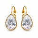 Auskari „Kristāla Piliens (White Patina)“ ar Swarovski® kristāliem