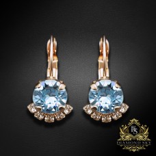 Auskari "Krāšņums III (Aquamarine Blue)" ar Swarovski™ kristāliem