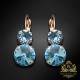 Auskari "Klaris VIII (Aquamarine Blue)" ar Swarovski™ kristāliem