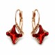Jewelry Set “Crystal Rhombus II” (Light Siam Metallic Light Gold) embellished with Crystals by Swarovski®