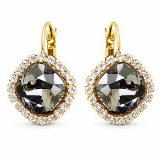 Auskari „Žilbinošais Mirdzums III (Silver Shadow)“ ar Swarovski® kristāliem