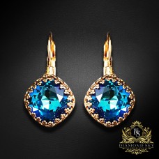 Auskari "Vintāžš IV (Bermuda Blue)" ar Swarovski™ kristāliem