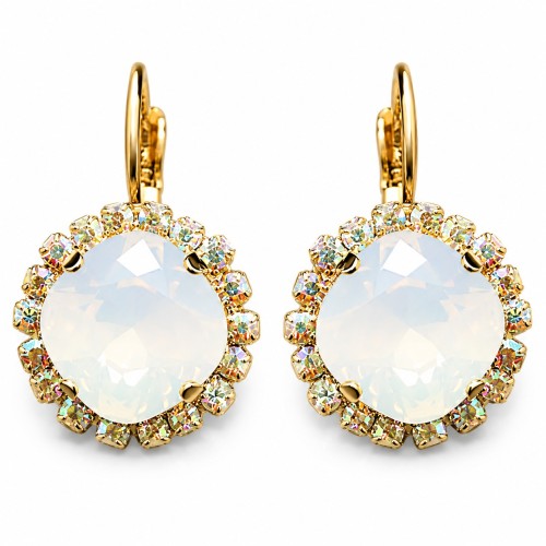 Auskari „Žilbinošais Mirdzums III (White Opal)“