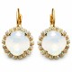 Auskari „Žilbinošais Mirdzums III (White Opal)“ ar Swarovski® kristāliem