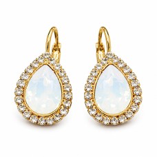 Auskari „Debesu Piliens (White Opal)“ ar Swarovski® kristāliem