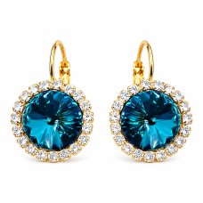 Auskari „Klaris (Bermuda Blue)“ ar Swarovski™ kristāliem