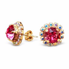 Auskari „Krāšņums III (Rose)“ ar Swarovski® kristāliem