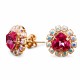 Auskari „Bermudu Trīsstūris IV (Rose)“ ar Swarovski® kristāliem