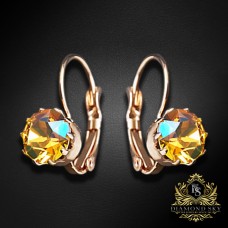 Auskari "Krāšņums (Light Topaz Shimmer)" ar Swarovski™ kristāliem