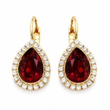 Auskari „Debesu Piliens (Siam)” ar Swarovski™ kristāliem