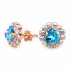 Auskari „Bermudu Trijstūris IV (Aquamarine Blue)“ ar Swarovski® kristāliem