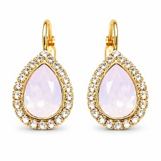 Auskari „Debesu Piliens (Rose Water Opal)“ ar Swarovski® kristāliem