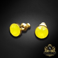 Auskari "Klasika (Yellow Opal)" ar Swarovski™ kristāliem