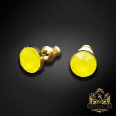 Auskari "Klasika (Yellow Opal)" ar Swarovski™ kristāliem