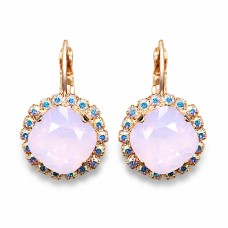 Auskari „Apžilbinošs Mirdzums III (Rose Water Opal)“ ar Swarovski™ kristāliem