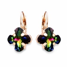 Auskari „Bizantijas Krusts (Vitrail Medium)“ ar Swarovski™ kristāliem