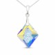 Sudraba kulons „Growing Crystal (Aurora Borealis)“ ar Swarovski® kristāliem