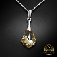 Sudraba kulons "Baroka IV (Golden Shadow)" ar Swarovski™ kristāliem