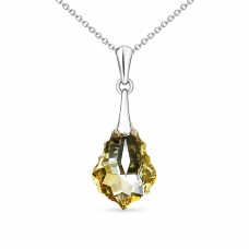 Sidabrinis pakabukas „Baroque IV (Golden Shadow)“ su Swarovski® kristalais