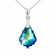 Sudraba kulons „Baroque IV (Bermuda Blue)“ ar Swarovski® kristāliem