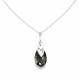 Sudraba kulons „Baroque II (Black Diamond Light Chrome)“ ar Swarovski® kristāliem