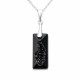 Sudraba kulons „Augošais Kristāls II (Jet)“ ar Swarovski® kristāliem