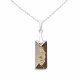 Sudraba kulons „Augošais Kristāls II (Golden Shadow)“ ar Swarovski® kristāliem