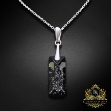 Sudraba kulons "Augošais Kristāls II (Silver Night)" ar Swarovski™ kristāliem